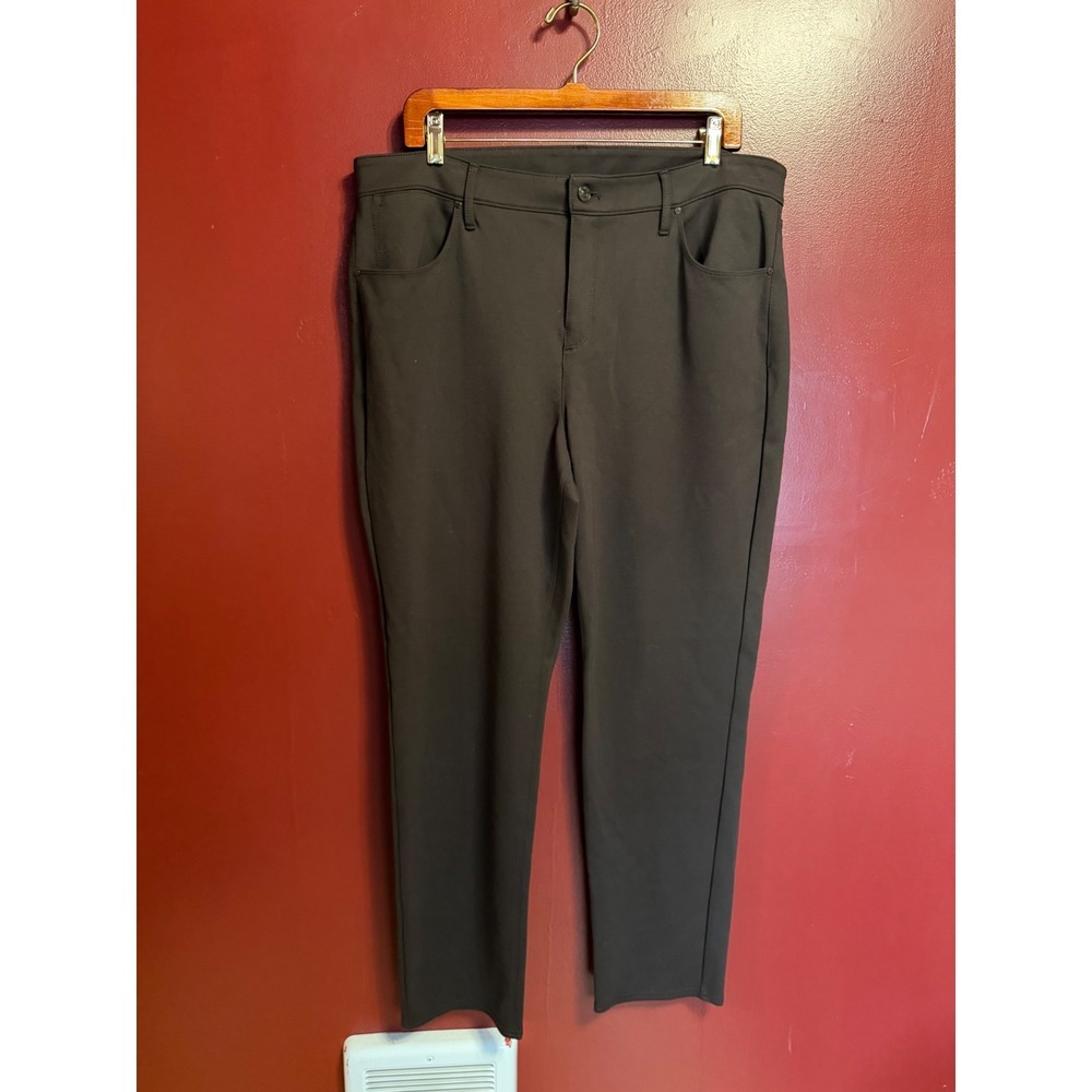 Chicos Brigitte So Slimming 5-Pocket Ankle Pants Brown Size 16 Classic Chic